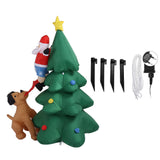 Inflatable Christmas Tree 1.8M Lighting High Speed Low Noise Fans Blow Up Christmas Tree Decoration For Indoor Outdoor Yard Garden EU Plug 100‑240V