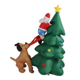 Inflatable Christmas Tree 1.8M Lighting High Speed Low Noise Fans Blow Up Christmas Tree Decoration For Indoor Outdoor Yard Garden EU Plug 100‑240V