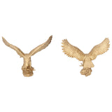 Majestic Eagle Statue Eagle Sculpture Tall Eagle On Rocks Statue Resin Ornament for TV Cabinet Wine Cabinet Office Decor Large