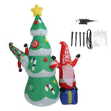 1.8m Dwarf and Christmas Tree Inflatable Decoration IP44 Christmas Outdoor Inflatable Decoration with Blower and LED Light AU Plug 100‑240V In Australia - Darrahopens