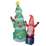 1.8m Dwarf and Christmas Tree Inflatable Decoration IP44 Christmas Outdoor Inflatable Decoration with Blower and LED Light AU Plug 100‑240V