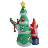 1.8m Dwarf and Christmas Tree Inflatable Decoration IP44 Christmas Outdoor Inflatable Decoration with Blower and LED Light AU Plug 100‑240V