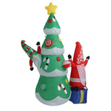 1.8m Dwarf and Christmas Tree Inflatable Decoration IP44 Christmas Outdoor Inflatable Decoration with Blower and LED Light AU Plug 100‑240V