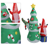 1.8m Dwarf and Christmas Tree Inflatable Decoration IP44 Christmas Outdoor Inflatable Decoration with Blower and LED Light AU Plug 100‑240V