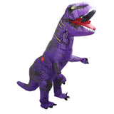 Inflatable Dinosaur Costume T Rex Inflatable Dinosaur Blow Up Costume for Cosplay Party Weddings Easter Xmas Purple Adult Style 150‑190cm