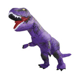 Inflatable Dinosaur Costume T Rex Inflatable Dinosaur Blow Up Costume for Cosplay Party Weddings Easter Xmas Purple Adult Style 150‑190cm