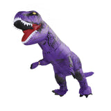 Inflatable Dinosaur Costume T Rex Inflatable Dinosaur Blow Up Costume for Cosplay Party Weddings Easter Xmas Purple Adult Style 150‑190cm