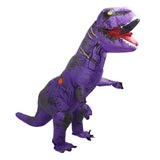 Inflatable Dinosaur Costume T Rex Inflatable Dinosaur Blow Up Costume for Cosplay Party Weddings Easter Xmas Purple Adult Style 150‑190cm