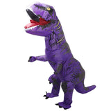 Inflatable Dinosaur Costume T Rex Inflatable Dinosaur Blow Up Costume for Cosplay Party Weddings Easter Xmas Purple Adult Style 150‑190cm