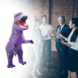 Inflatable Dinosaur Costume T Rex Inflatable Dinosaur Blow Up Costume for Cosplay Party Weddings Easter Xmas Purple Adult Style 150‑190cm
