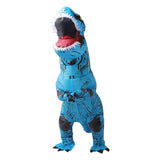 Inflatable Dinosaur Costume T Rex Inflatable Dinosaur Blow Up Costume for Cosplay Party Weddings Easter Xmas Blue Adult Style 150‑190cm