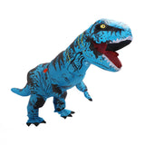 Inflatable Dinosaur Costume T Rex Inflatable Dinosaur Blow Up Costume for Cosplay Party Weddings Easter Xmas Blue Adult Style 150‑190cm