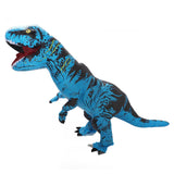 Inflatable Dinosaur Costume T Rex Inflatable Dinosaur Blow Up Costume for Cosplay Party Weddings Easter Xmas Blue Adult Style 150‑190cm