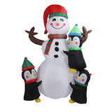 1.8m Height Christmas Inflatable Snowman Penguins with Led Lights Blow Up Snowman Penguins Outdoor Yard Decoration UK Plug 220V In Australia - Darrahopens