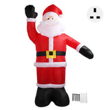 2.4m Christmas Inflatables Santa Outdoor Christmas Decorations Blow Up Yard Decor for Xmas Holiday Party Indoor Garden Lawn Decor UK Plug 220V