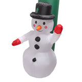 7.9ft Christmas Inflatables Santa Snowman Archway Blow Up Outdoor Decoration Christmas Archway for Lawn Yard Holiday Party UK Plug 220V In Australia - Darrahopens