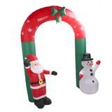 7.9ft Christmas Inflatables Santa Snowman Archway Blow Up Outdoor Decoration Christmas Archway for Lawn Yard Holiday Party UK Plug 220V