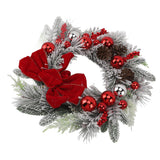 45CM 18 Inch Christmas Wreath Decorations Artificial Christmas Wreath for Door Wall Table Decoration