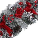 Christmas Flocking Garland Innovative Exquisite Christmas Garland Rattan Pendant Decoration for Indoor Outdoor Xmas Party Home Decor 1.5m/4.9ft In Australia - Darrahopens