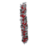 Christmas Flocking Garland Innovative Exquisite Christmas Garland Rattan Pendant Decoration for Indoor Outdoor Xmas Party Home Decor 1.5m/4.9ft