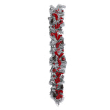 Christmas Flocking Garland Innovative Exquisite Christmas Garland Rattan Pendant Decoration for Indoor Outdoor Xmas Party Home Decor 1.5m/4.9ft