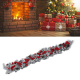 Christmas Flocking Garland Innovative Exquisite Christmas Garland Rattan Pendant Decoration for Indoor Outdoor Xmas Party Home Decor 1.5m/4.9ft
