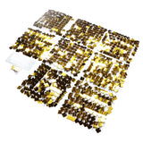 Shimmer Wall Backdrop Panels Self Locking Shining Sequin Photo Backdrop Decoration for Wedding Anniversary Party Square Gold