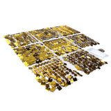 Shimmer Wall Backdrop Panels Self Locking Shining Sequin Photo Backdrop Decoration for Wedding Anniversary Party Square Gold