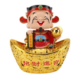 CAI Shen Statue Automatic Nodding Lucky Decoration 12 Inch God of Wealth Figurine Small Caishen Figurines for Car Porch In Australia - Darrahopens