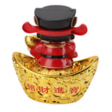 CAI Shen Statue Automatic Nodding Lucky Decoration 12 Inch God of Wealth Figurine Small Caishen Figurines for Car Porch