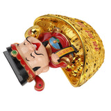 CAI Shen Statue Automatic Nodding Lucky Decoration 12 Inch God of Wealth Figurine Small Caishen Figurines for Car Porch