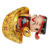 CAI Shen Statue Automatic Nodding Lucky Decoration 12 Inch God of Wealth Figurine Small Caishen Figurines for Car Porch