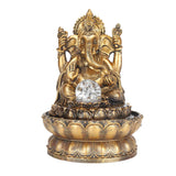 Resin Water Fountain Decorative Relaxing Improve Air Humidity Circulation Water LED Southeast Asia Buddha Water Fountain for Desktop US Plug 110V