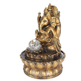 Resin Water Fountain Decorative Relaxing Improve Air Humidity Circulation Water LED Southeast Asia Buddha Water Fountain for Desktop US Plug 110V