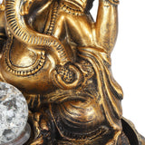 Resin Water Fountain Decorative Relaxing Improve Air Humidity Circulation Water LED Southeast Asia Buddha Water Fountain for Desktop EU Plug 220‑240V In Australia - Darrahopens