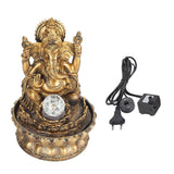 Resin Water Fountain Decorative Relaxing Improve Air Humidity Circulation Water LED Southeast Asia Buddha Water Fountain for Desktop EU Plug 220‑240V In Australia - Darrahopens