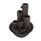 Tabletop Fountain Wealth Increase Humidity Small Waterfall Like Waterfall Fountain with LED Lights for Relaxation US Plug 110V