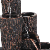 Tabletop Fountain Wealth Increase Humidity Small Waterfall Like Waterfall Fountain with LED Lights for Relaxation US Plug 110V