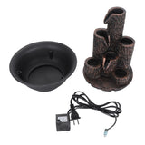Tabletop Fountain Wealth Increase Humidity Small Waterfall Like Waterfall Fountain with LED Lights for Relaxation US Plug 110V