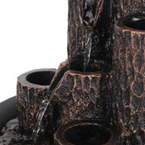 Tabletop Fountain Wealth Increase Humidity Small Waterfall Like Waterfall Fountain with LED Lights for Relaxation US Plug 110V