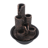Tabletop Fountain Wealth Increase Humidity Small Waterfall Like Waterfall Fountain with LED Lights for Relaxation US Plug 110V