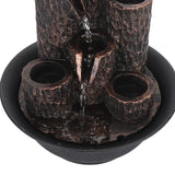 Tabletop Fountain Wealth Increase Humidity Small Waterfall Like Waterfall Fountain with LED Lights for Relaxation US Plug 110V