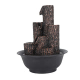 Tabletop Fountain Wealth Increase Humidity Small Waterfall Like Waterfall Fountain with LED Lights for Relaxation US Plug 110V
