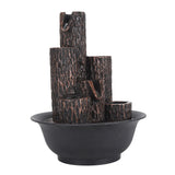 Tabletop Fountain Wealth Increase Humidity Small Waterfall Like Waterfall Fountain with LED Lights for Relaxation US Plug 110V