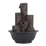 Tabletop Fountain Wealth Increase Humidity Small Waterfall Like Waterfall Fountain with LED Lights for Relaxation US Plug 110V