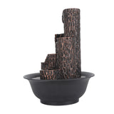 Tabletop Fountain Wealth Increase Humidity Small Waterfall Like Waterfall Fountain with LED Lights for Relaxation US Plug 110V