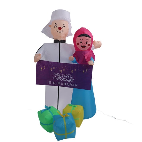 Inflatable Muslim Outdoor Decorations 5.9ft IP44 Waterproof Tear Resistant Couple Shape Muslim Holidays Inflatables Yard Decor US Plug 100‑120V In Australia - Darrahopens