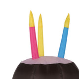 Inflatable Happy Birthday Cake with Candle IP44 Waterproof Birthday Blow Up Yard Decoration with LED Light for Party Yard Garden Lawn US Plug 100-120V
