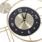 Wall Clock for Living Room Decor Metal Deer Horn Swinging Gold Pendulum Geometric Wall Clock Decor for Office Bedroom In Australia - Darrahopens