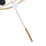 Wall Clock for Living Room Decor Metal Deer Horn Swinging Gold Pendulum Geometric Wall Clock Decor for Office Bedroom